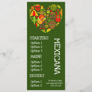 Mexican restaurant food dinner menu