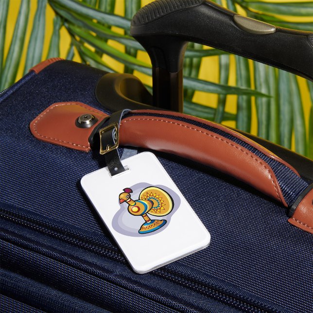 Mexican Rooster Toy Luggage Tag (Creator Uploaded)