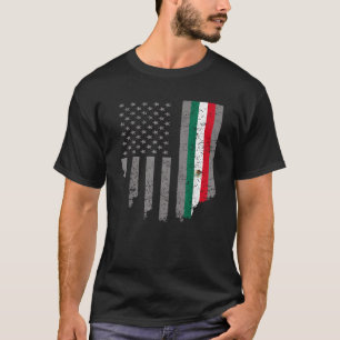 Mexican Roots American flag Mexico Heritage gift T T-Shirt