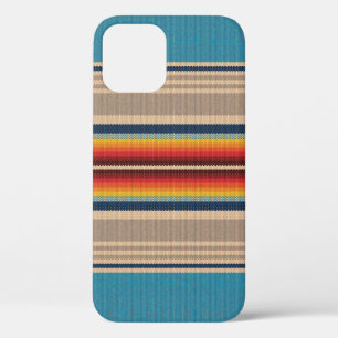 Mexican Rug: Colourful Stripes Seamless. iPhone 12 Case