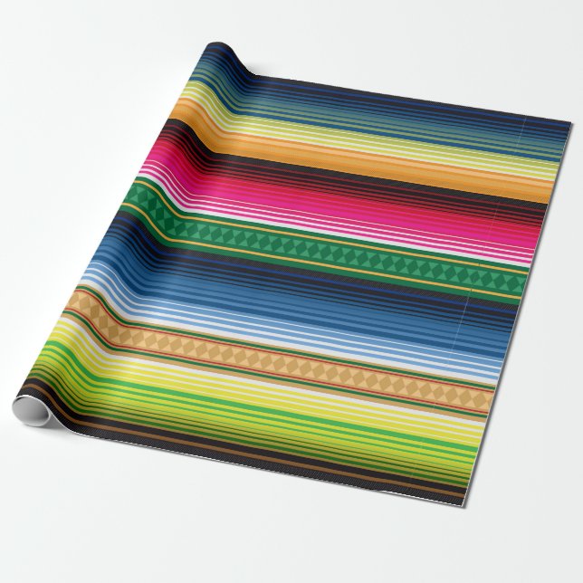 Mexican Rug Colourful Wrapping Paper (Unrolled)