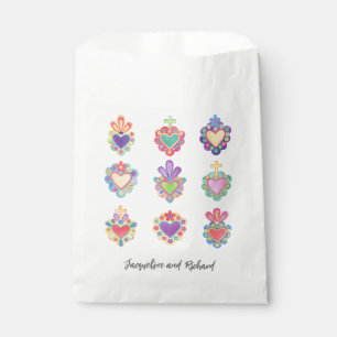 MEXICAN SACRED HEARTS FAVOUR BAGS