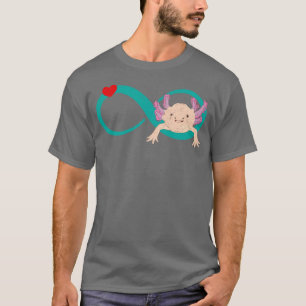Mexican Salamander Infinity Sign Axolotl Lover Ani T-Shirt