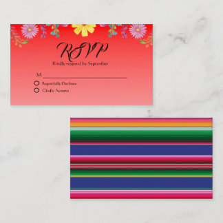 Mexican Sarape Folklore RSVP Card