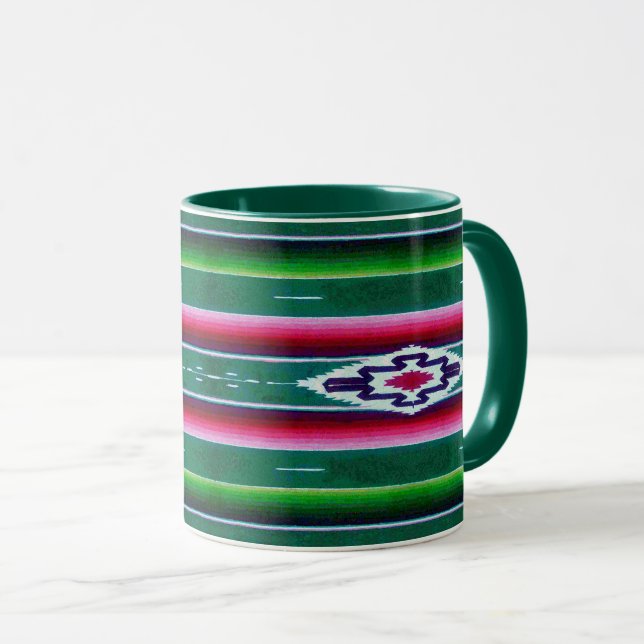 Mexican Sarape Pattern Mug (Front Right)