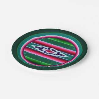 Mexican Sarape Pattern Paper Plate