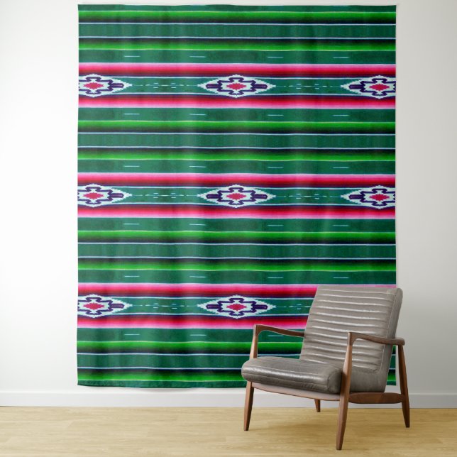 Mexican Sarape Pattern Tapestry (In Situ)