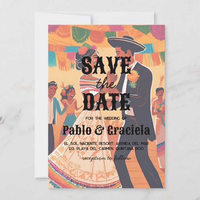 mexican save the date invitation (Front)