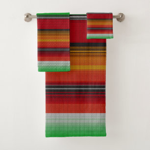 Mexican serape #6 bath towel set