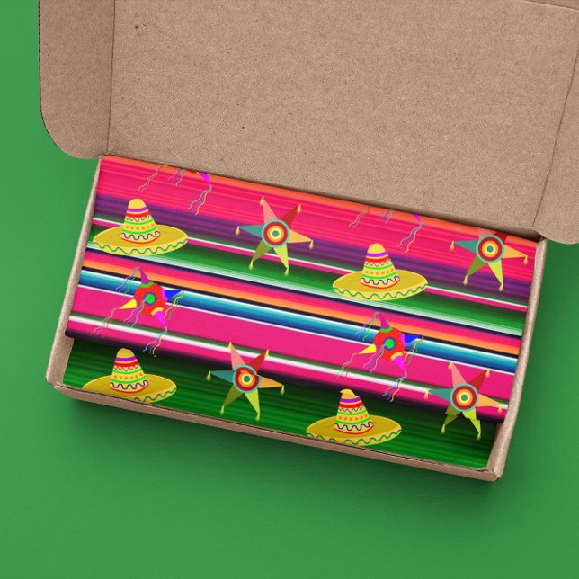 Mexican Serape Blanket Stripes Mexico Christmas  Tissue Paper (Creator Uploaded)