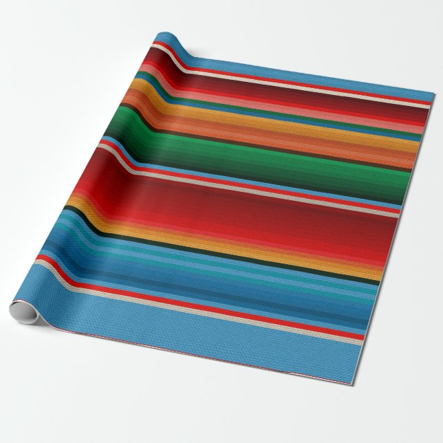 Mexican serape wrapping paper (Unrolled)