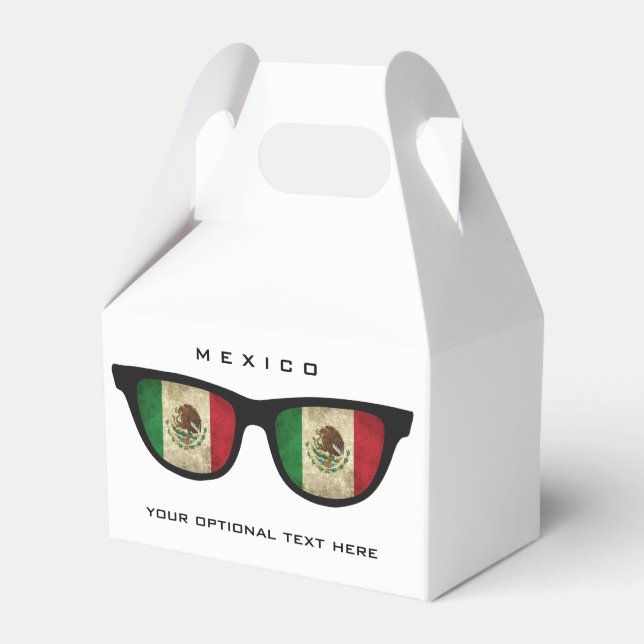Mexican Shades custom text & colour favour box (Front Side)