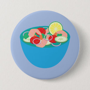 Mexican Shrimp Ceviche 7.5 Cm Round Badge