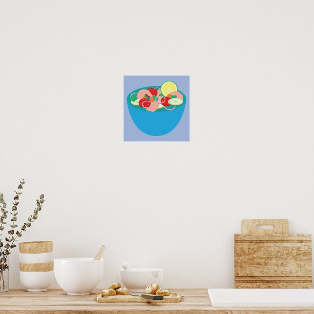 Mexican Shrimp Ceviche Poster (Kitchen)