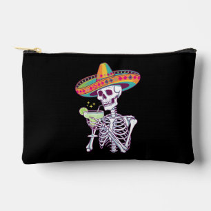 Mexican Skeleton Cinco De Mayo Margarita Fiesta Accessory Pouch