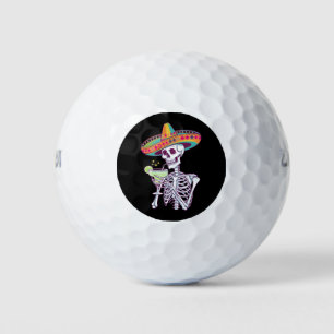 Mexican Skeleton Cinco De Mayo Margarita Fiesta Golf Balls