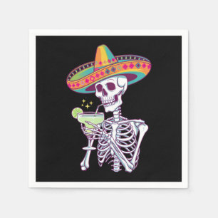Mexican Skeleton Cinco De Mayo Margarita Fiesta Napkin