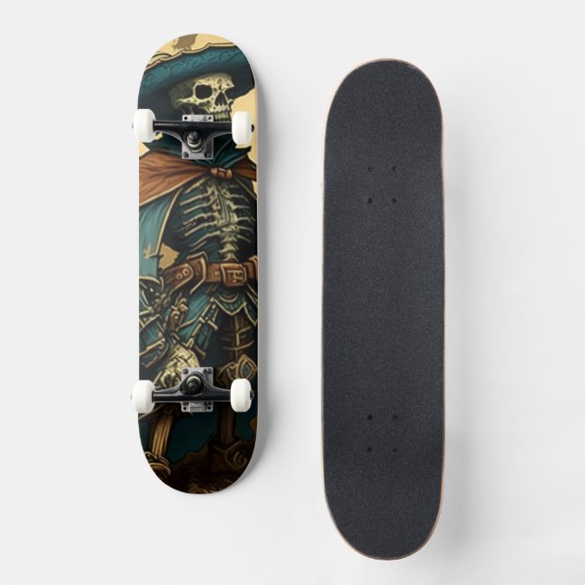 Mexican Skeleton Skateboard (Front)