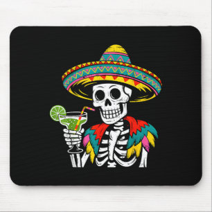 Mexican skeleton sombrero cinco de mayo mexican mouse mat