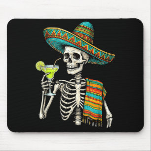 Mexican Skeleton Sombrero Cinco De Mayo Mexican Mouse Mat