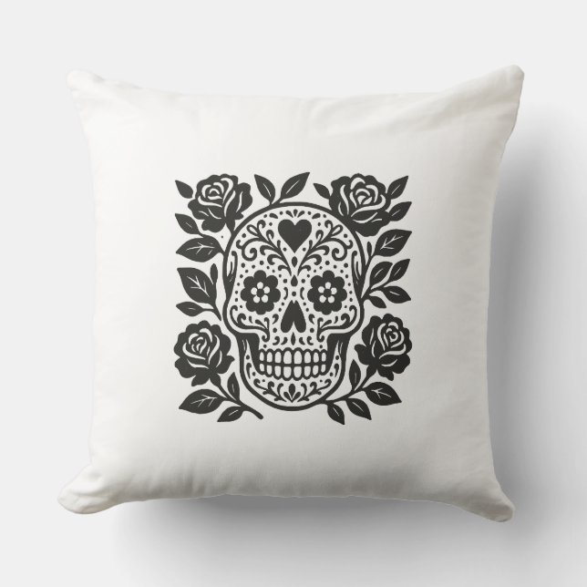 Mexican Skull Cushion (Front)