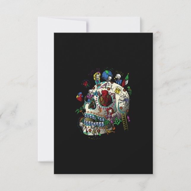 mexican skull lottery invitation (Front)