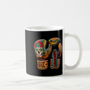 Mexican Skull Sugar Boxing Gloves Aztec Mayan Coffee Mug