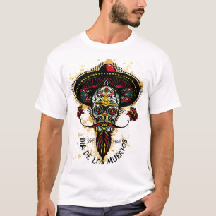 mexican_skulls_hipster_tete_de_mort_mexicaine_2411 T-Shirt