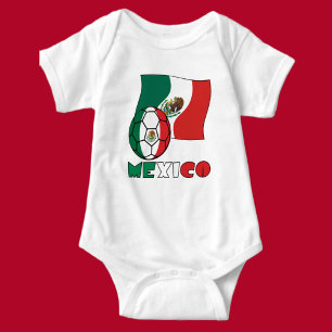 Mexican Soccer Ball Baby Bodysuit