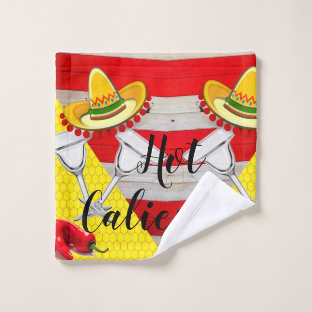 Mexican Sombrero Bathroom Towel Sets (Wash Cloth)