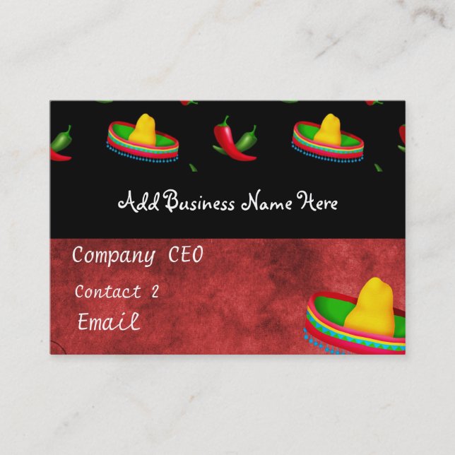 MEXICAN Sombrero Business Card (Front)