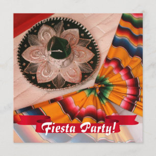 Mexican Sombrero Fiesta Party Invitation