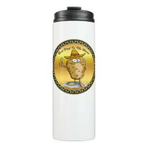 Mexican sombrero hats potato character thermal tumbler