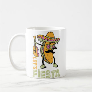 Mexican Sombrero Poncho Let'S Fiesta Dabbing Taco Coffee Mug