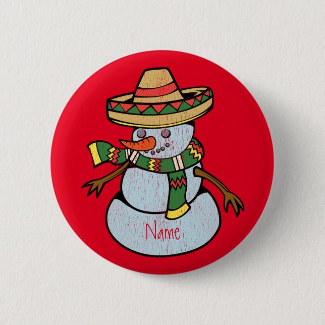 Mexican Sombrero Santa Thunder_Cove 6 Cm Round Badge (Front)