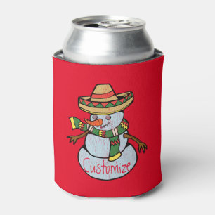 Mexican Sombrero Santa Thunder_Cove Can Cooler