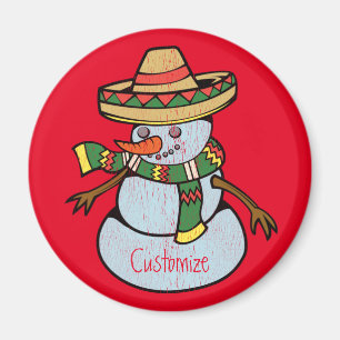 Mexican Sombrero Santa Thunder_Cove Magnet