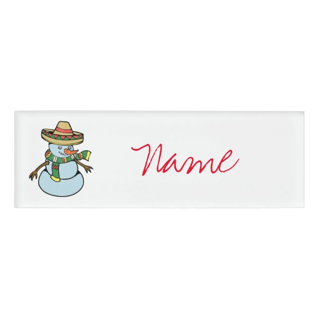 Mexican Sombrero Santa Thunder_Cove Name Tag (Front)