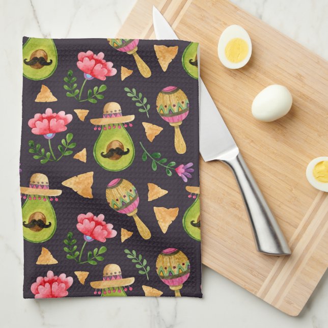 Mexican Spicy Fiesta Kitchen Towels (Quarter Fold)