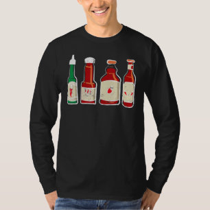 Mexican Spicy Hot Chilli Pepper Hot Sauce Happy Ci T-Shirt