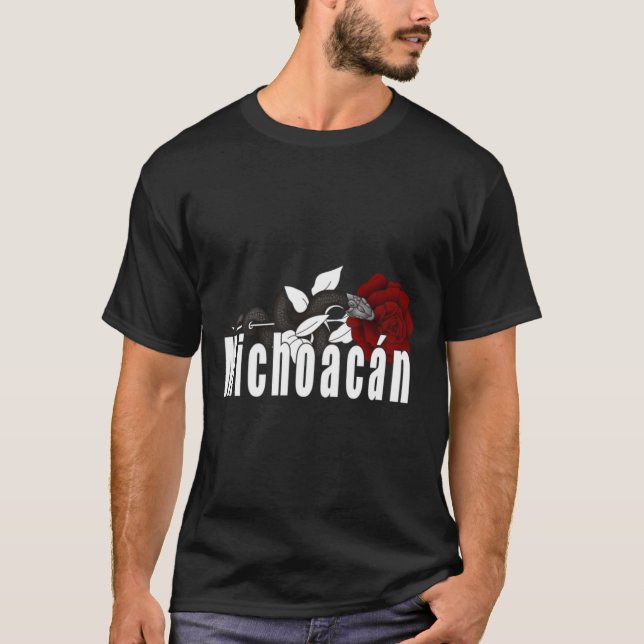 Mexican State Michoacan Rose T-Shirt (Front)