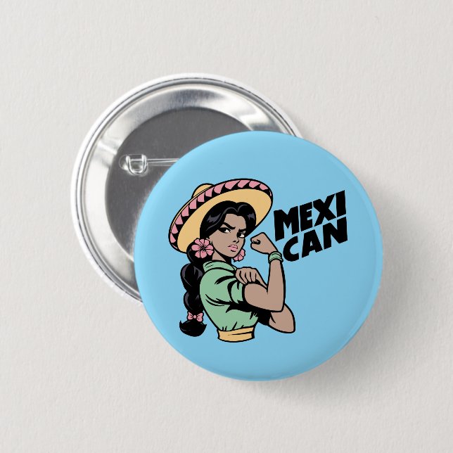 MexiCAN Stickers 6 Cm Round Badge (Front & Back)