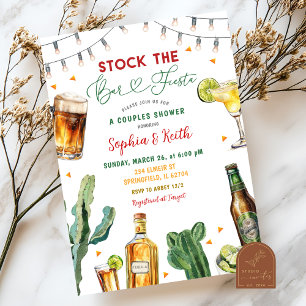 Mexican Stock the Bar Fiesta Couples Shower Party  Invitation