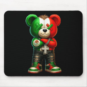 Mexican Street Bear Art  Mouse Mat
