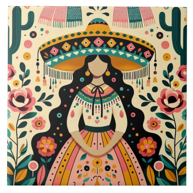 MEXICAN STYLE DECORATIVE TILE (Front)