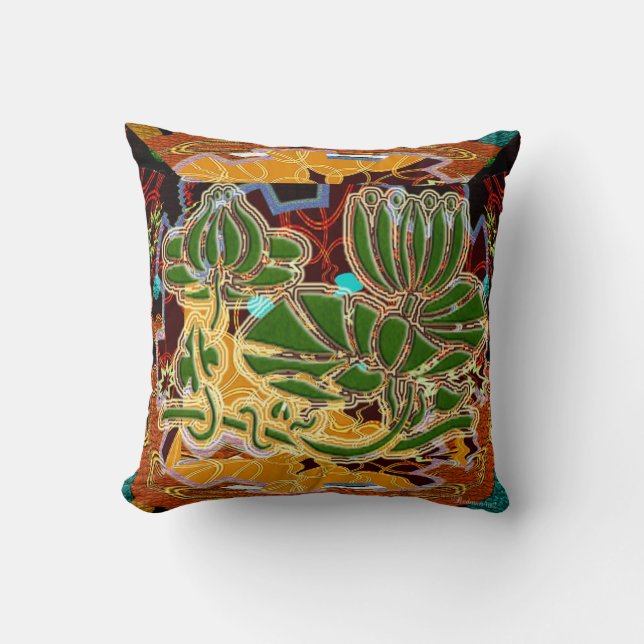 Mexican Style  Lily Pad Cushion (Front)