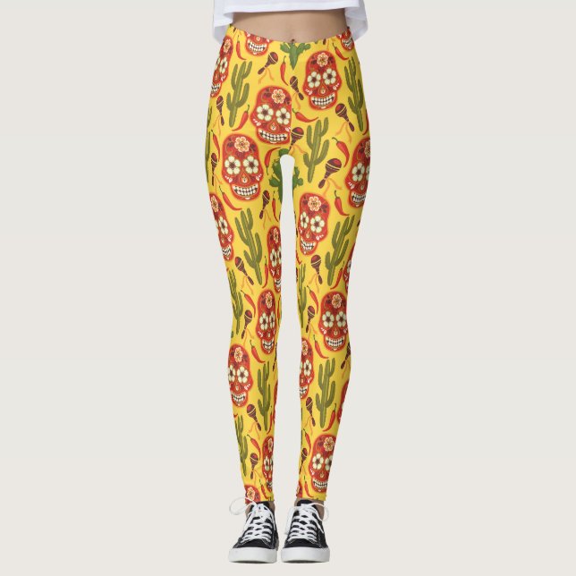 MEXICAN STYLE PATTERN Leggings (Front)