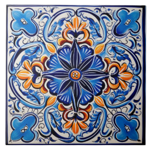 Mexican style themed pattern ceramic tile