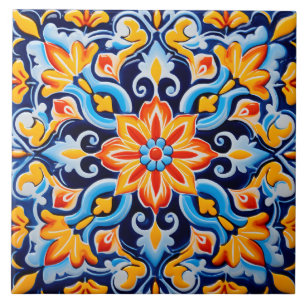 Mexican style themed pattern tile