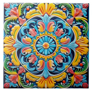 Mexican style themed pattern tile